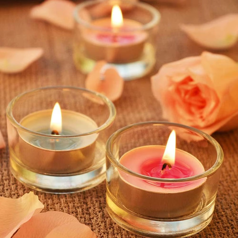 Clear Glass Tealight Candle Holders,Use for Weddings Parties Dinner,Wedding Centerpieces and Home Decor 1 X 2 Inches
