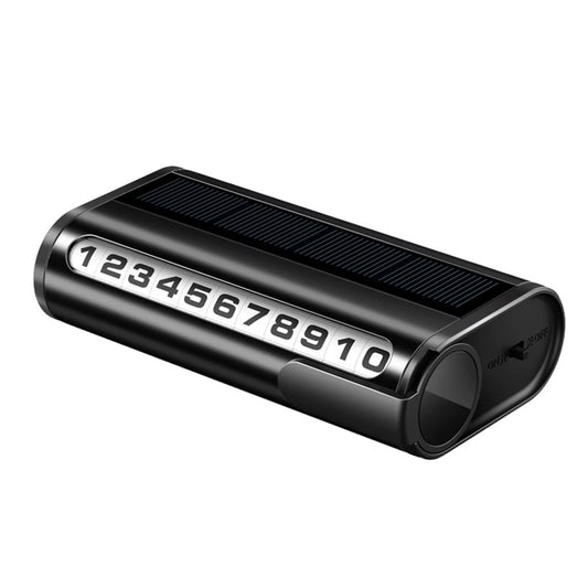 Car Parking Number Plate Luminous Auto Parking Card Solar Charging Temporary Stop Phone Number Card for Car Decoration Accessory