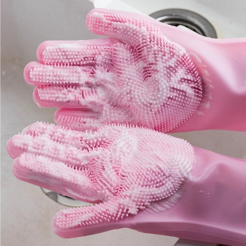 Magic Silicone Dishwashing Gloves Home Essentials-7