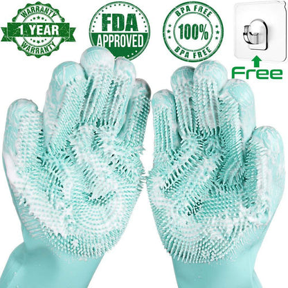 Magic Silicone Dishwashing Gloves Home Essentials-7