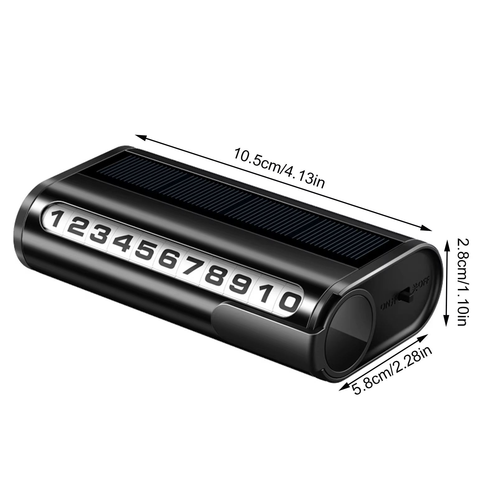 Car Parking Number Plate Luminous Auto Parking Card Solar Charging Temporary Stop Phone Number Card for Car Decoration Accessory