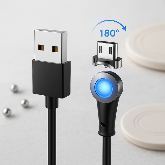 Magnetic USB Charging Cable 180° Rotate Gadget-3