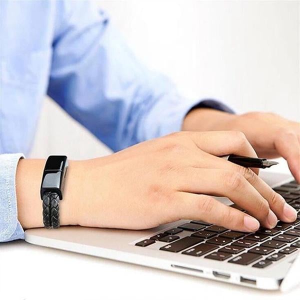 USB Bracelet Charger – Leather Design Gadget-3