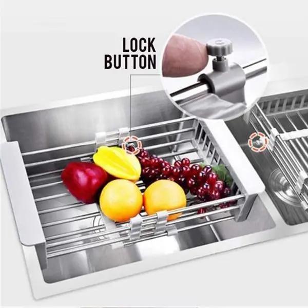 Retractable Stainless Steel Sink Rack Home Essentials-8