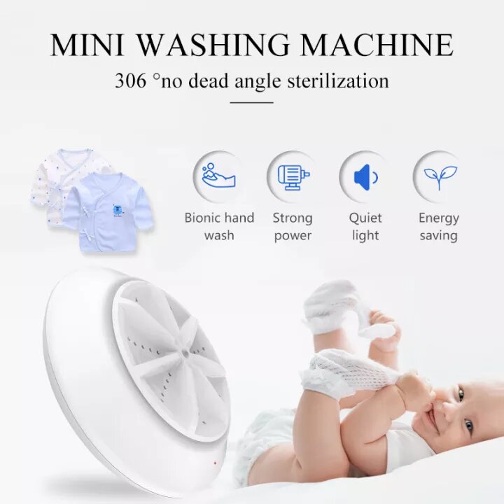 2 in 1 Mini Ultrasonic Washer & Cleaner Home Essentials-6