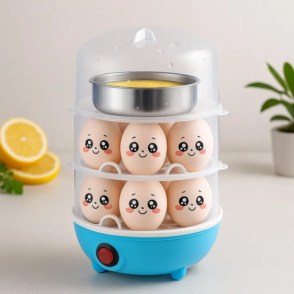 3-Layer Mini Egg Cooker Home Essentials-8