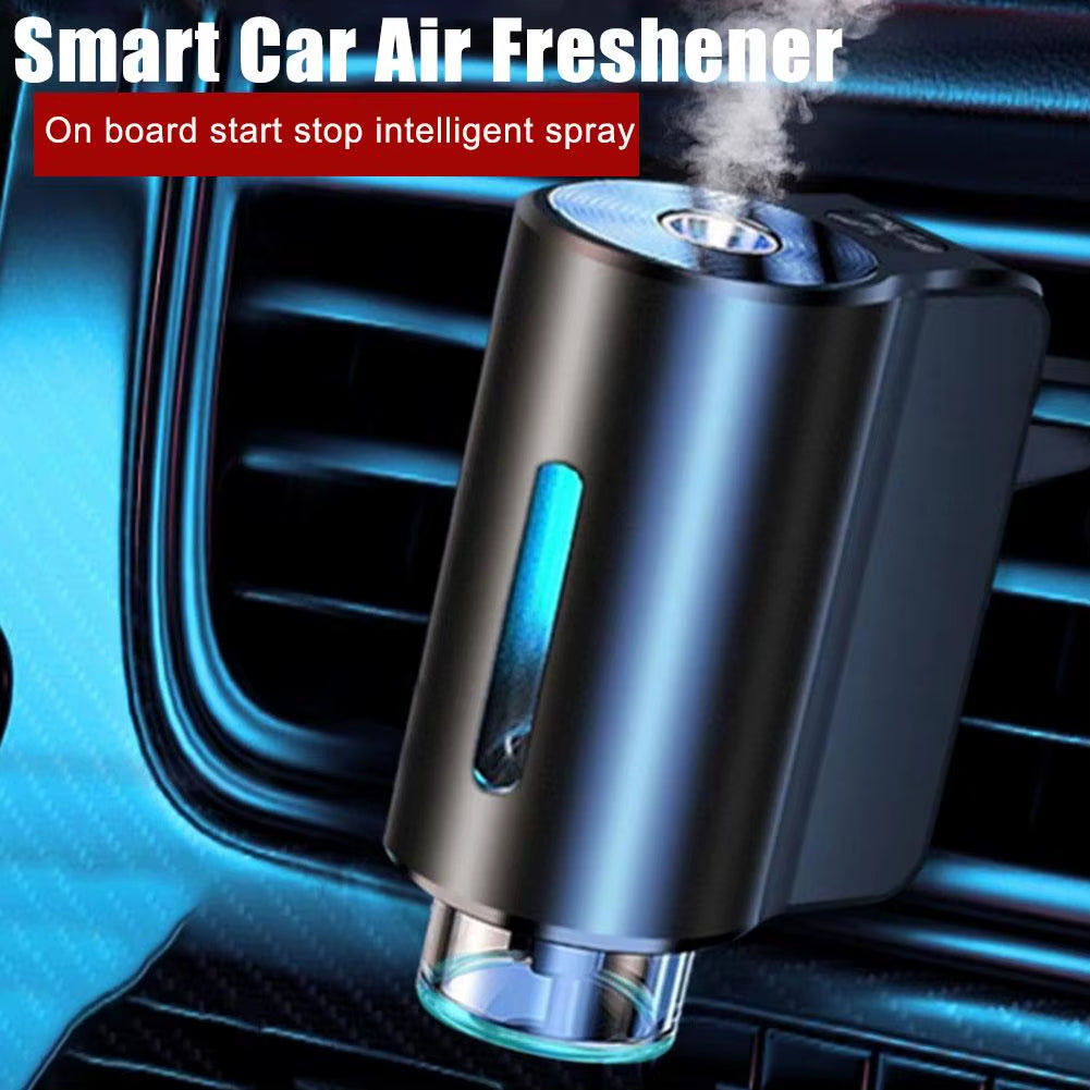 Car Air Freshener USB Rechargeable Aromatherapy Machine Automatic Spray Diffuser with 3 Bottles Aroma Essential Oils
