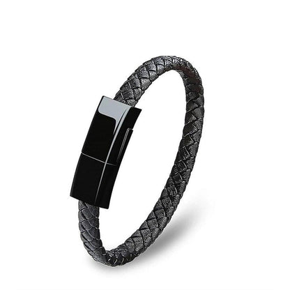 USB Bracelet Charger – Leather Design Gadget-3