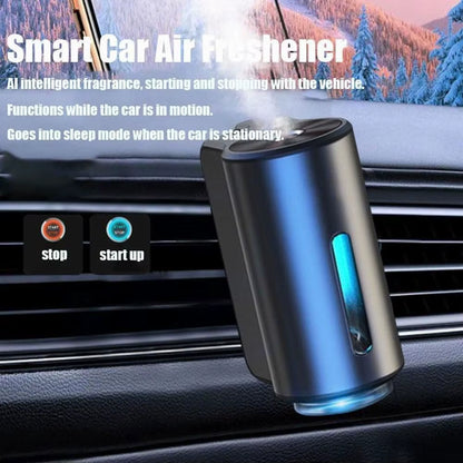 Car Air Freshener USB Rechargeable Aromatherapy Machine Automatic Spray Diffuser with 3 Bottles Aroma Essential Oils