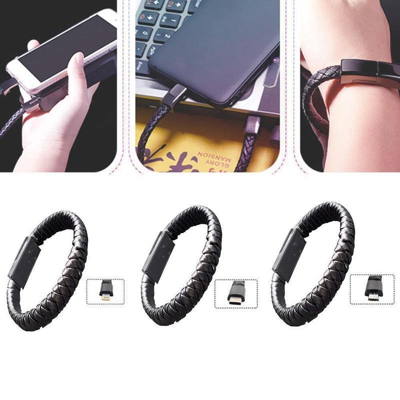 USB Bracelet Charger – Leather Design Gadget-3