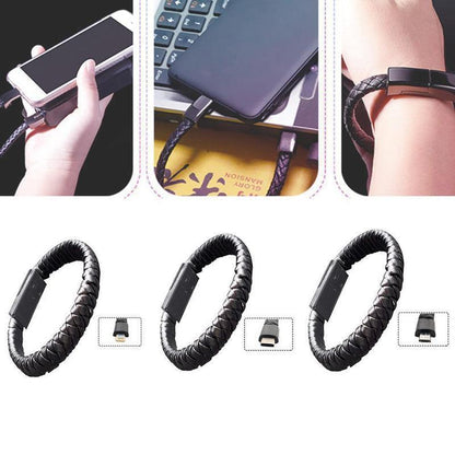 USB Bracelet Charger – Leather Design Gadget-3
