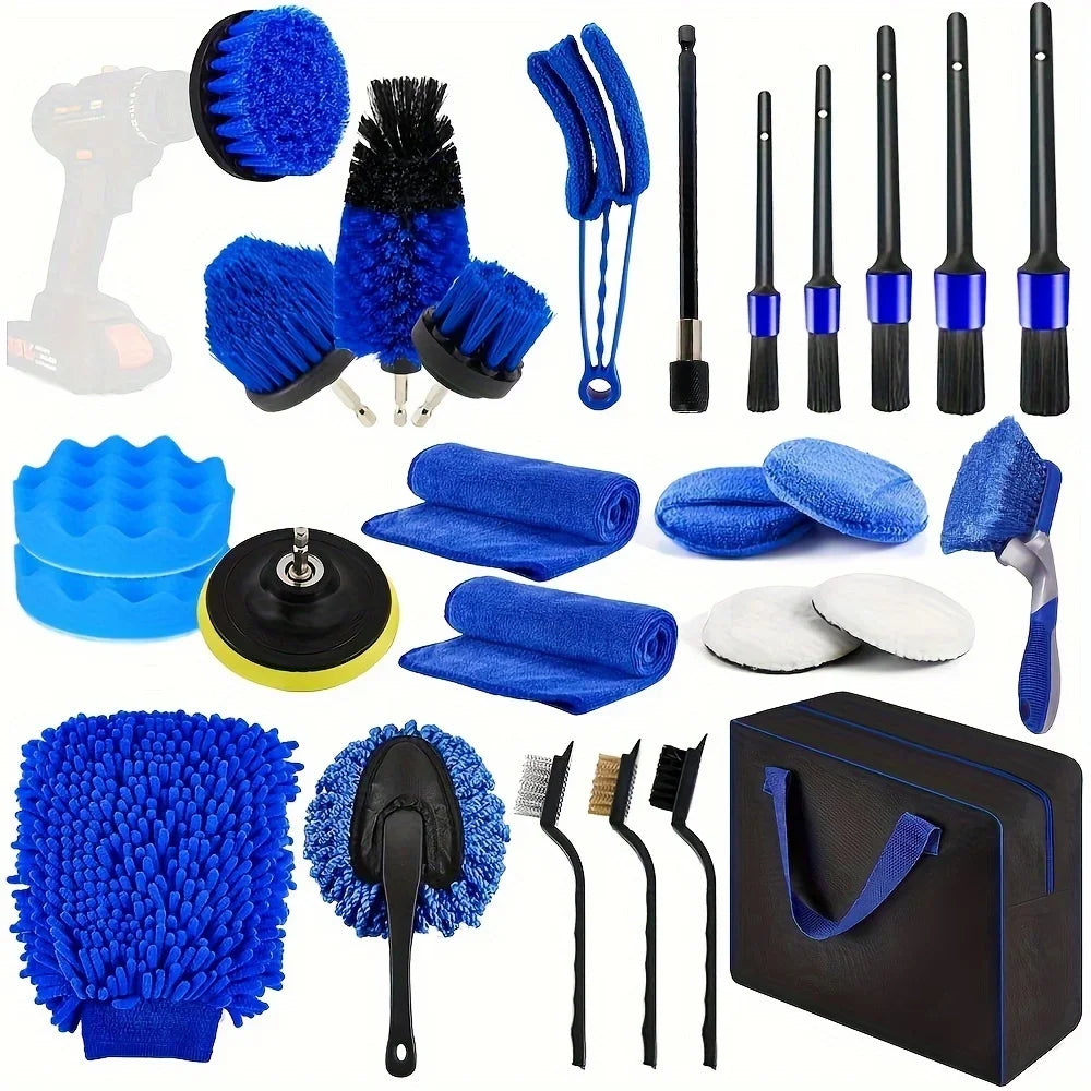 27 Pcs RV Car Wash Kit, Car Accessories, Cleaning Supplies, Car Cleaning Brush, Car Repair Kit, Car Repair Brush, Bathroom