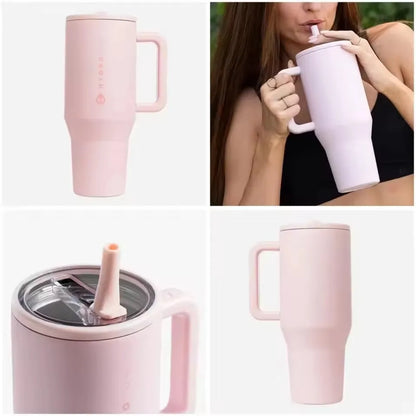 Tumbler 32OZ/40OZ Traveler Straw Lid Stainless Steel Vacuum Insulated Car Mug Double Wall Thermal Iced Travel