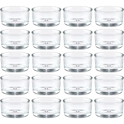 Clear Glass Tealight Candle Holders,Use for Weddings Parties Dinner,Wedding Centerpieces and Home Decor 1 X 2 Inches