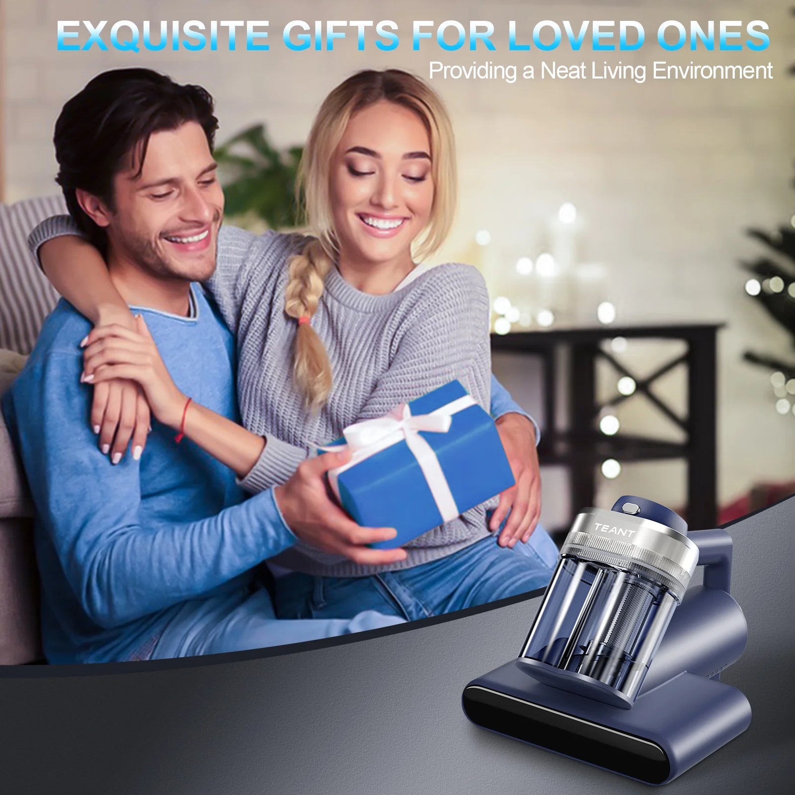 Mattress Vacuum Bed Vacuum Cleaner with 253.7Nm UV-C Light, Hyper Helix Motor with 16Kpa Strong Suction & 33000 Rpm/Min Tapping, HEPA Filter,149℉ Heat & Ultrasonic & Anion for Bed and Pet