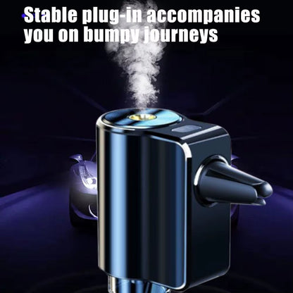 Car Air Freshener USB Rechargeable Aromatherapy Machine Automatic Spray Diffuser with 3 Bottles Aroma Essential Oils