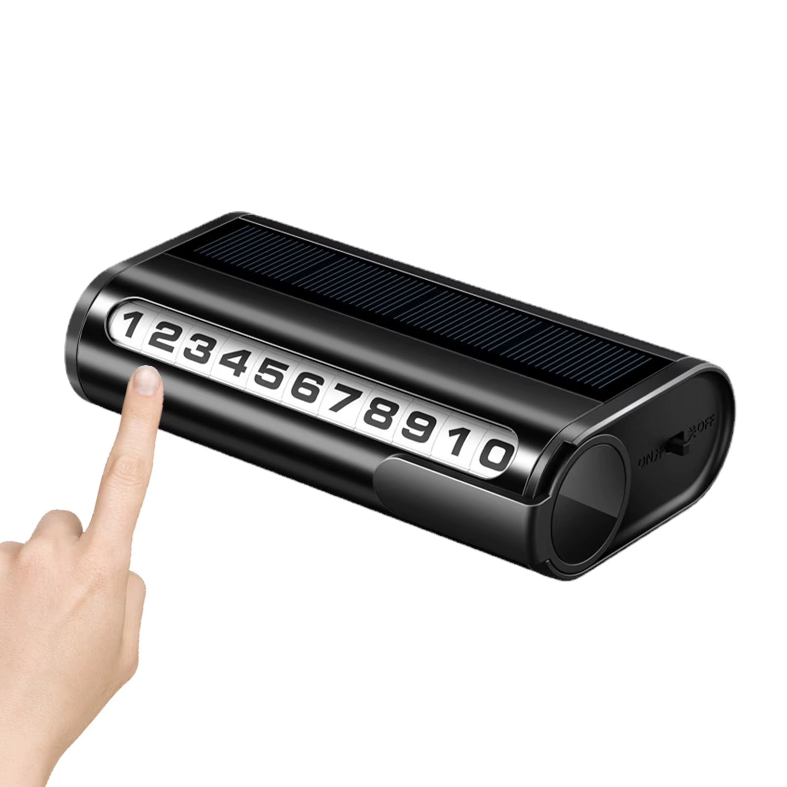 Car Parking Number Plate Luminous Auto Parking Card Solar Charging Temporary Stop Phone Number Card for Car Decoration Accessory