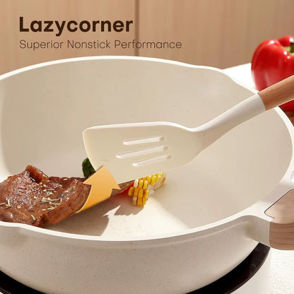 18 Pcs Pots and Pans Set for Kitchen, Nonstick Ceramic Cookware Set, Non Stick Induction Cookware Frying Pans & Saucepans