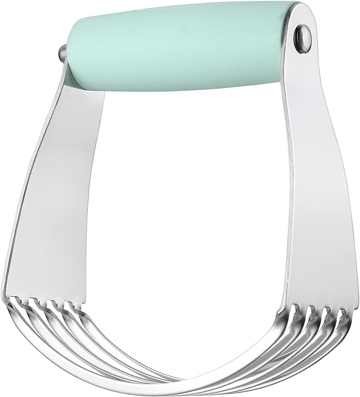 Medium Dough Blender - Stainless Steel Pastry Cutter Tool for Baking W/Thick Sharp Blades - Butter & Dough Cutter - Pastry Blender for Easy Mixing - Dishwasher Safe Kitchen Gadgets - Mint