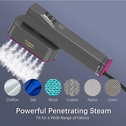 Portable Travel Steamer Iron for Clothes with LCD Touch Screen - 4 Mode Handheld Mini Clothing Steam Iron, Small Garment Steamer