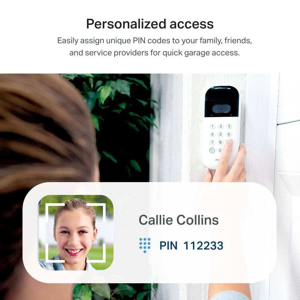 Myq Smart Wireless Garage Door Video Keypad with Myq Smart Garage Home Security Camera