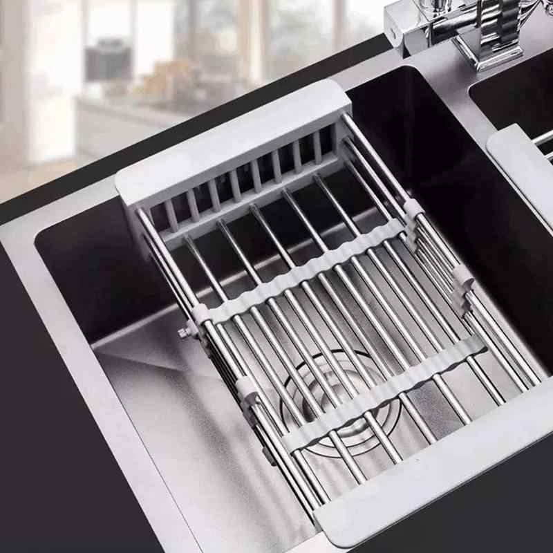 Retractable Stainless Steel Sink Rack Home Essentials-8