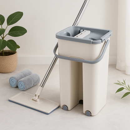 Hands-Free Flat Mop & Bucket Set Home Essentials-5