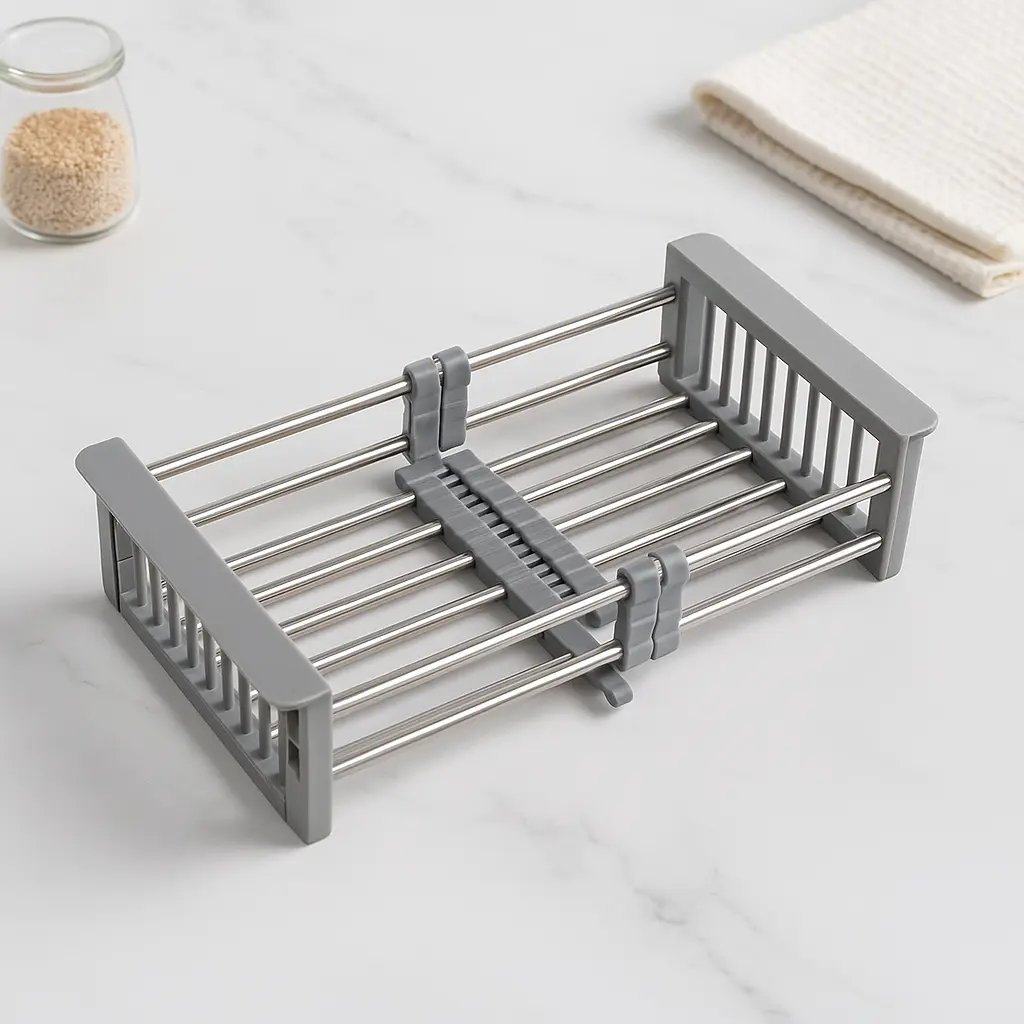 Retractable Stainless Steel Sink Rack Home Essentials-8
