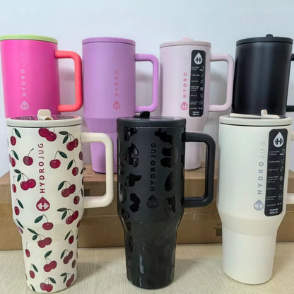 Tumbler 32OZ/40OZ Traveler Straw Lid Stainless Steel Vacuum Insulated Car Mug Double Wall Thermal Iced Travel