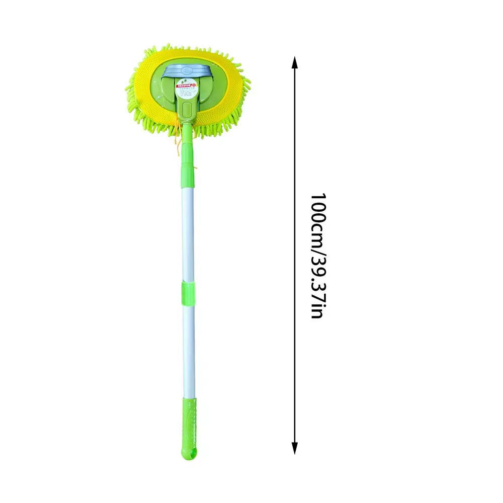 Car Washing Mop Telescopic Car Chenille Cleaning Brush for Window Scrubbing Car Wash Accessories Car Brush for Minivan RV Truck