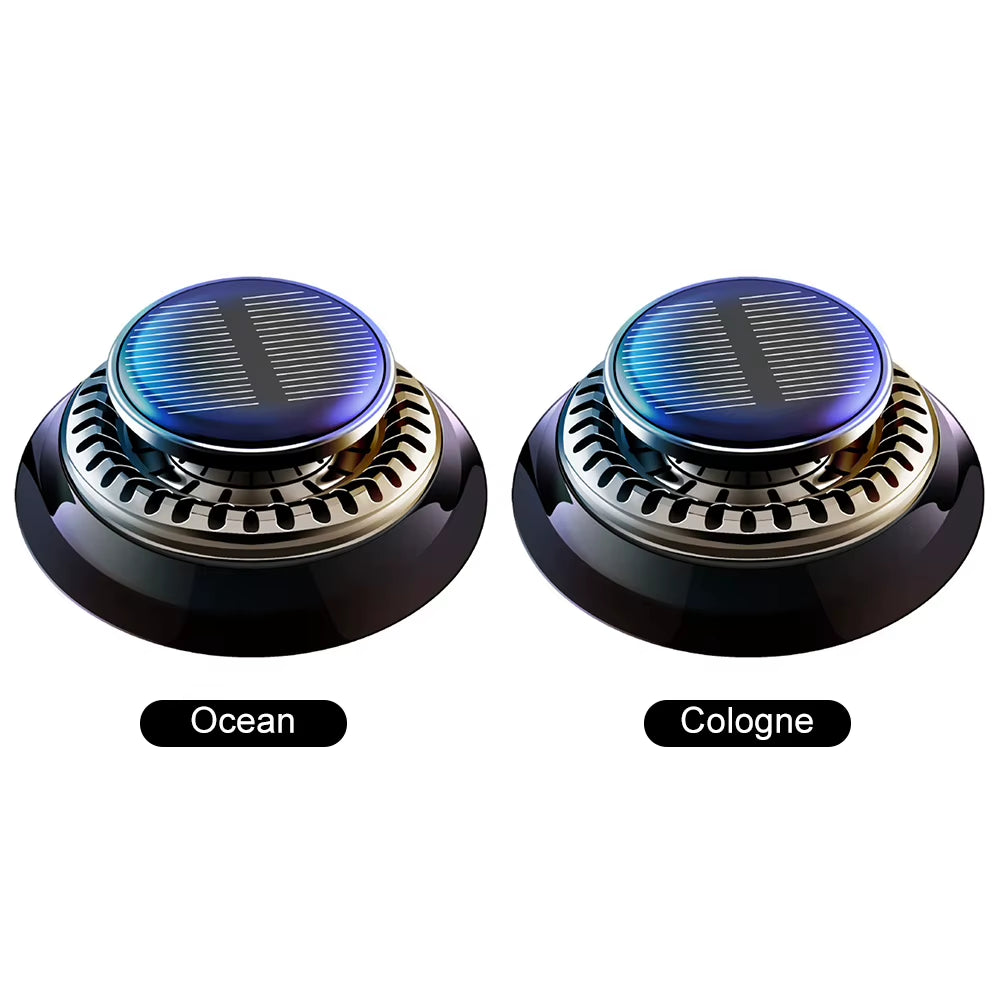 Solar Car Perfume Fragrance Long Lasting Rotating Car Aromatherapy Car Aromatherapy Ornament Deodorizing Interior Accessories