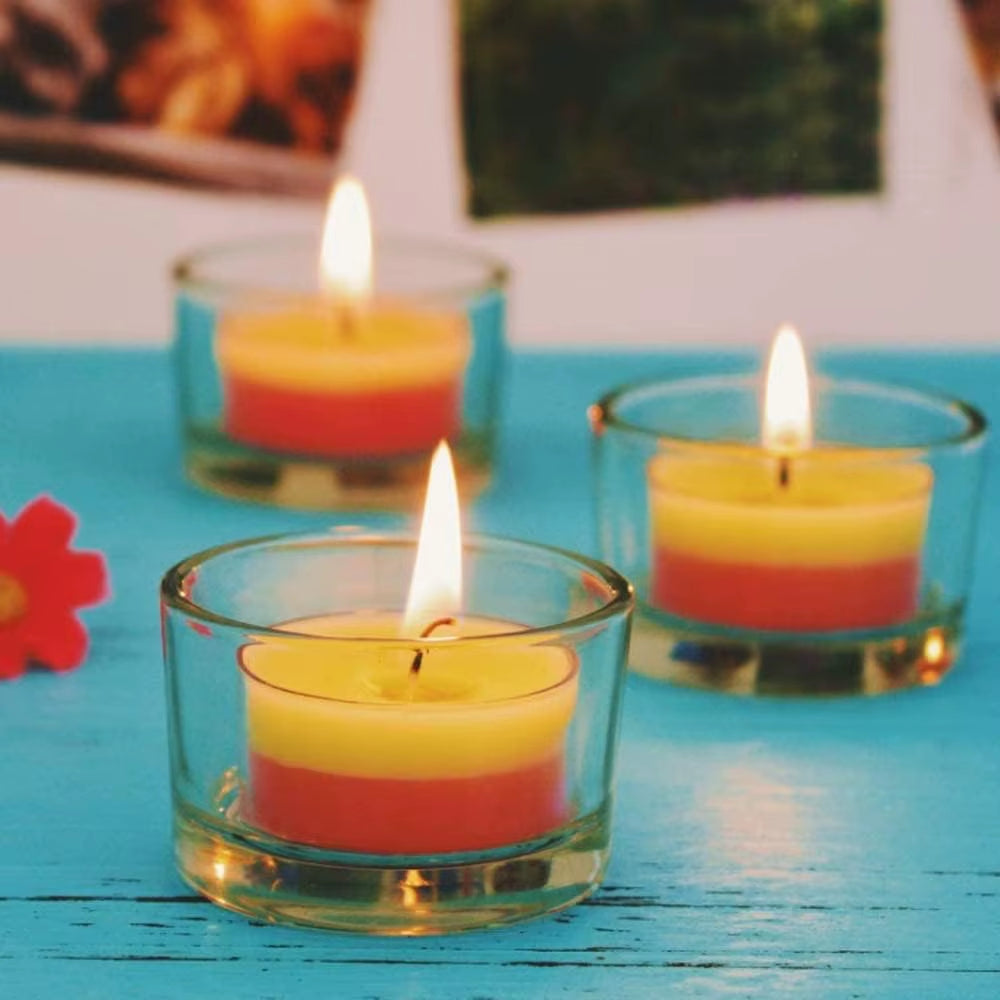 Clear Glass Tealight Candle Holders,Use for Weddings Parties Dinner,Wedding Centerpieces and Home Decor 1 X 2 Inches