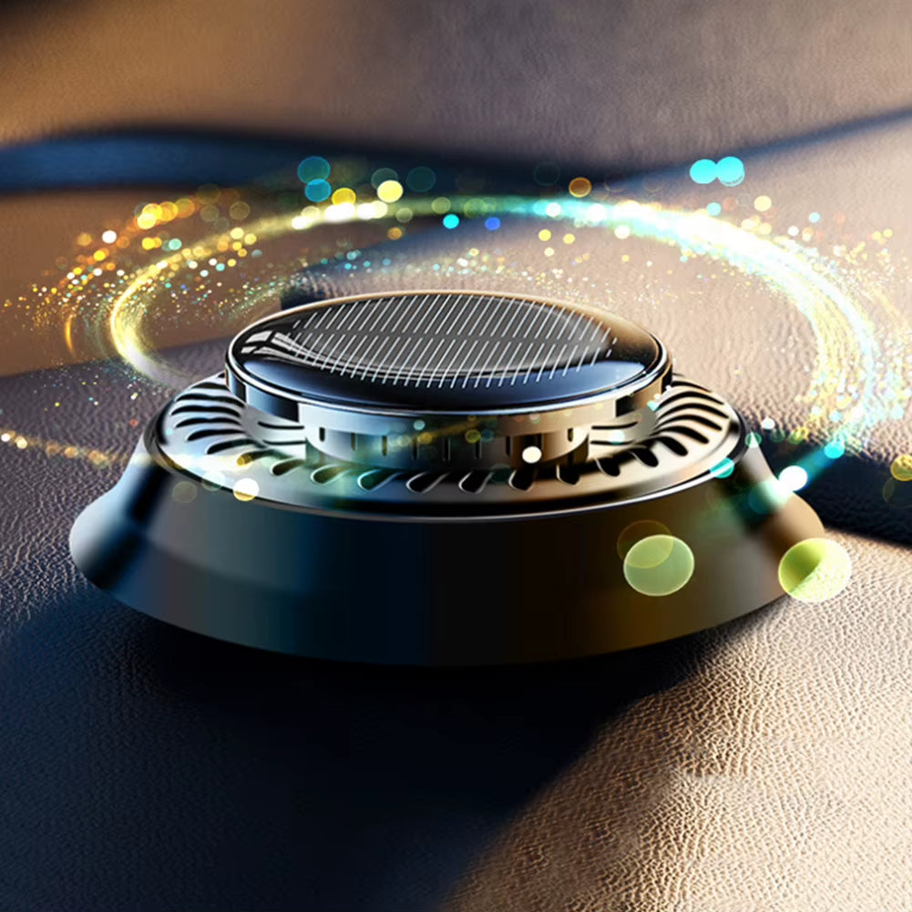 Solar Car Perfume Fragrance Long Lasting Rotating Car Aromatherapy Car Aromatherapy Ornament Deodorizing Interior Accessories