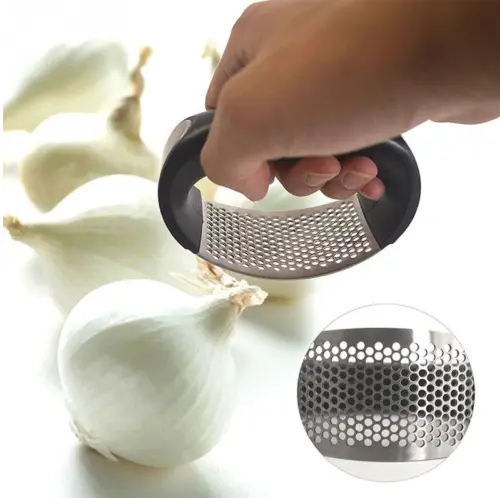 Stainless Steel Garlic Press Home Essentials-7